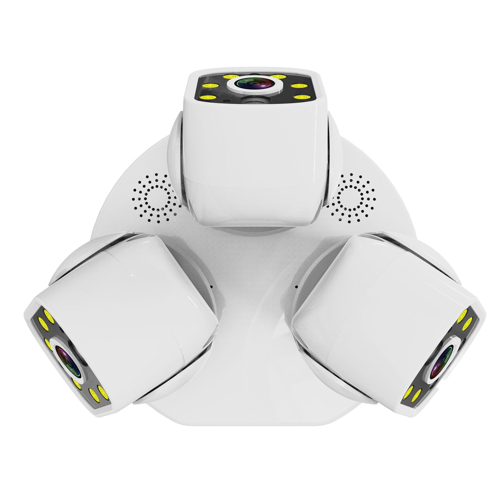 E27 3-Screen Lens 3-Pan-Tilt Rotation Security Camera, 360° No Blind Spot, Home Outdoor Use, IP66 Waterproof Rating,4G/5G Wi-Fi Network, Remote Viewing via Smartphone