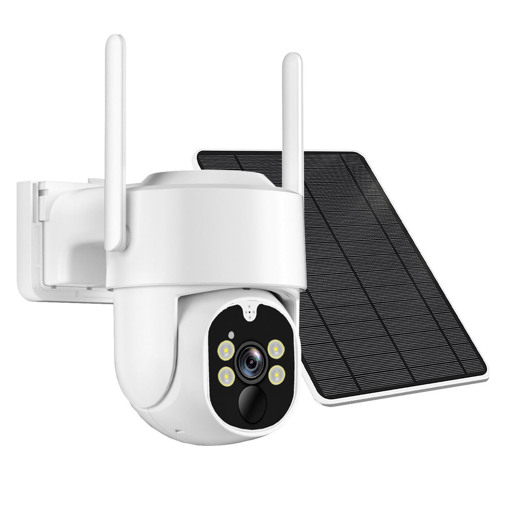 4G LTE Solar Camera - No Wi-Fi Network Needed, 3-Megapixel Ultra-Clarity, 360° Panoramic Pan-Tilt + Intelligent Detection, Automatic Tracking + Full-Color Night Vision, Ideal for Villa Estates/Ranches/Farms - Outdoor Waterproof Camera
