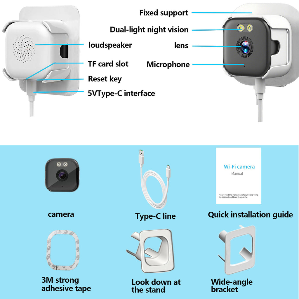 Smart Home WiFi High-Definition Window Camera, a Network Surveillance Wonder with 2K Ultra-Clear Picture Quality, Mobile Remote Control, and Infrared Night Vision