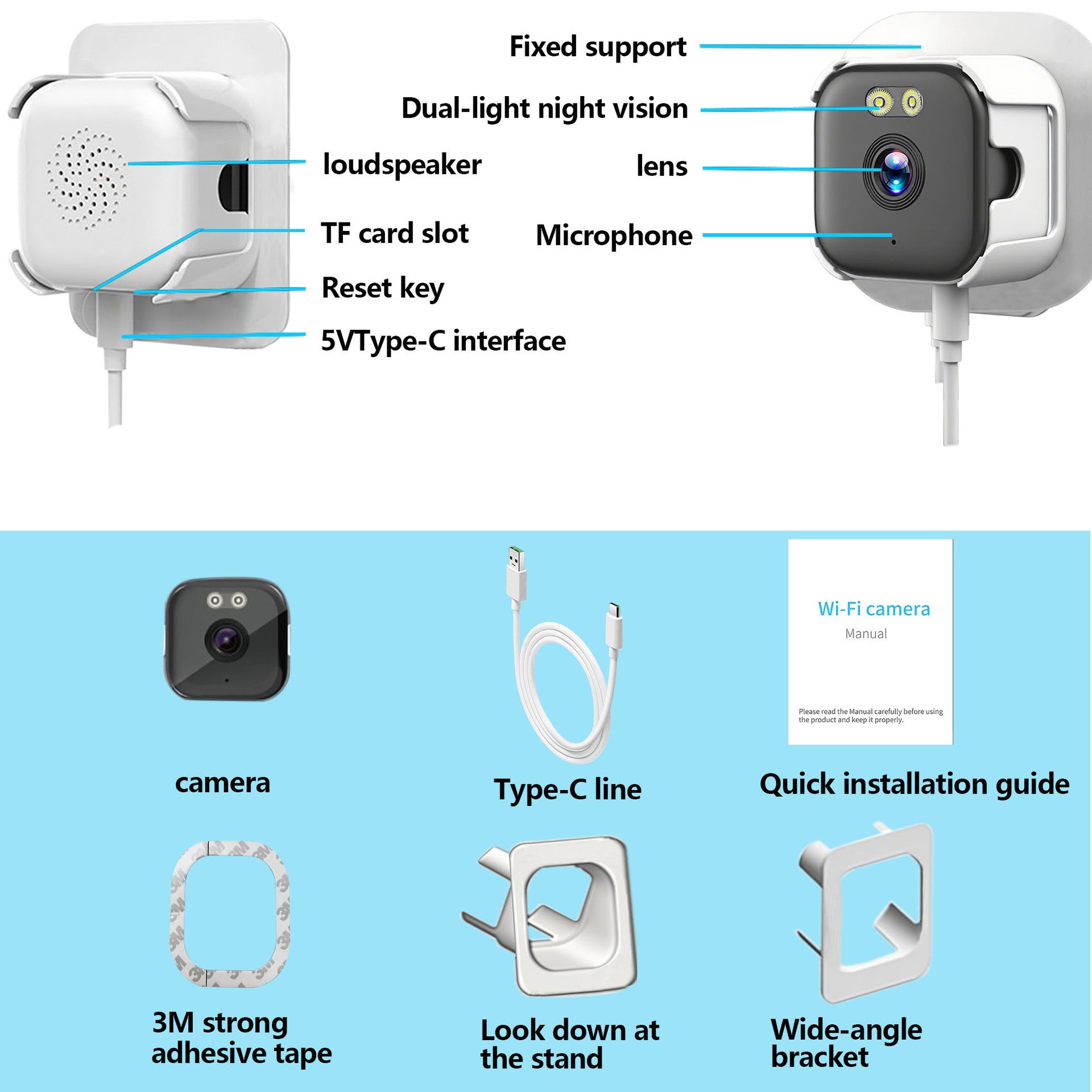 Smart Home WiFi High-Definition Window Camera, a Network Surveillance Wonder with 2K Ultra-Clear Picture Quality, Mobile Remote Control, and Infrared Night Vision