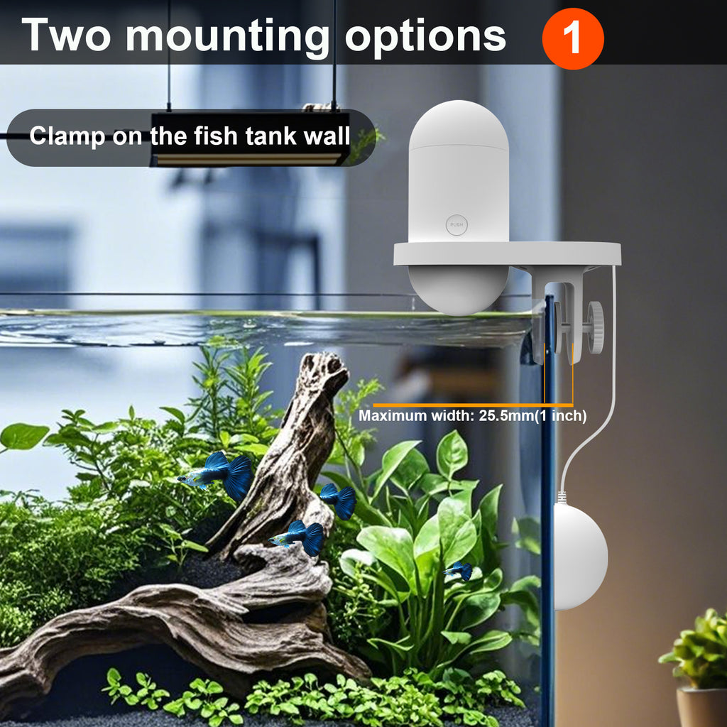 2.5K Smart WiFi Remote Monitoring Visual Fish Tank Automatic Feeder with Wide-Angle Camera